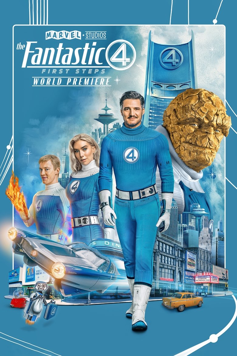 Filmposter für Marvel Studios' The Fantastic Four: First Steps - World Premiere