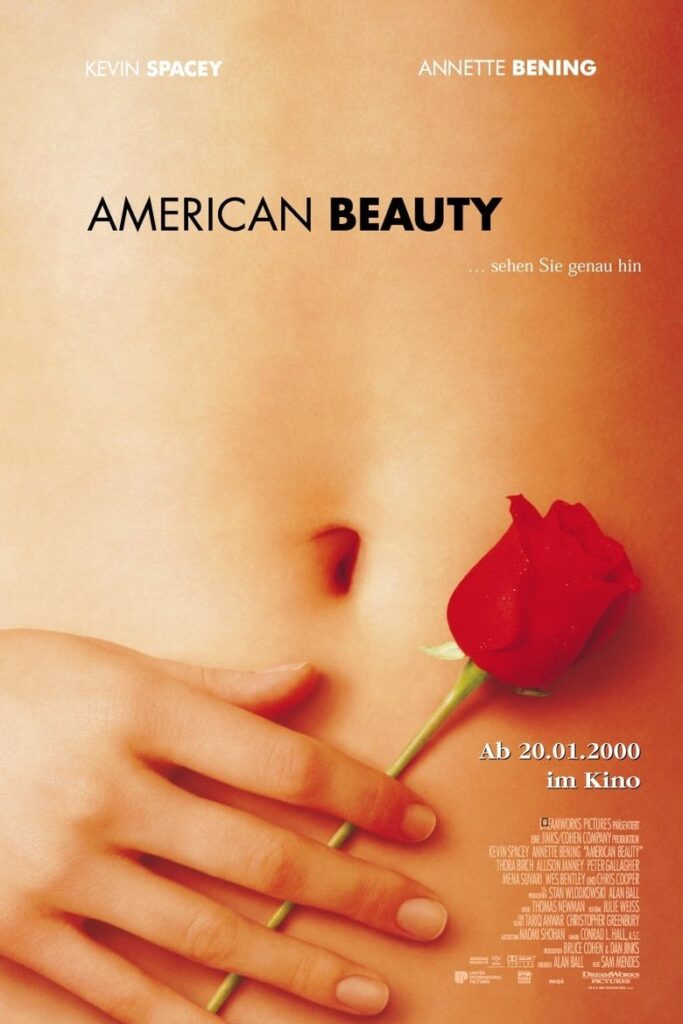 Poster zum Film American Beauty: Mendes‘ Oscar-Drama über die amerikanische Fassade (1999)