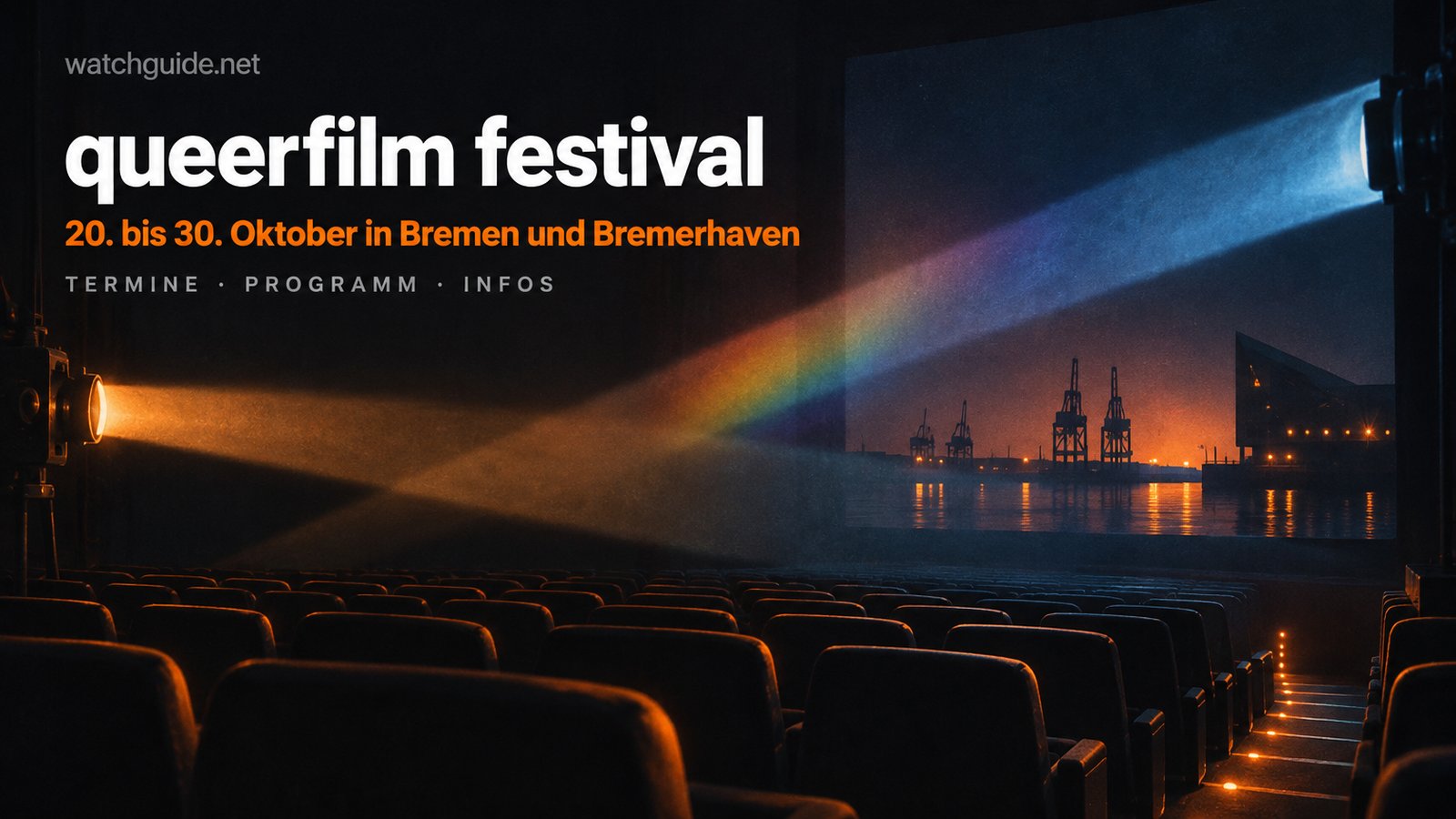 Symbolisches WatchGuide-Motiv zu queerfilm festival, keine Aufnahme der Veranstaltung.