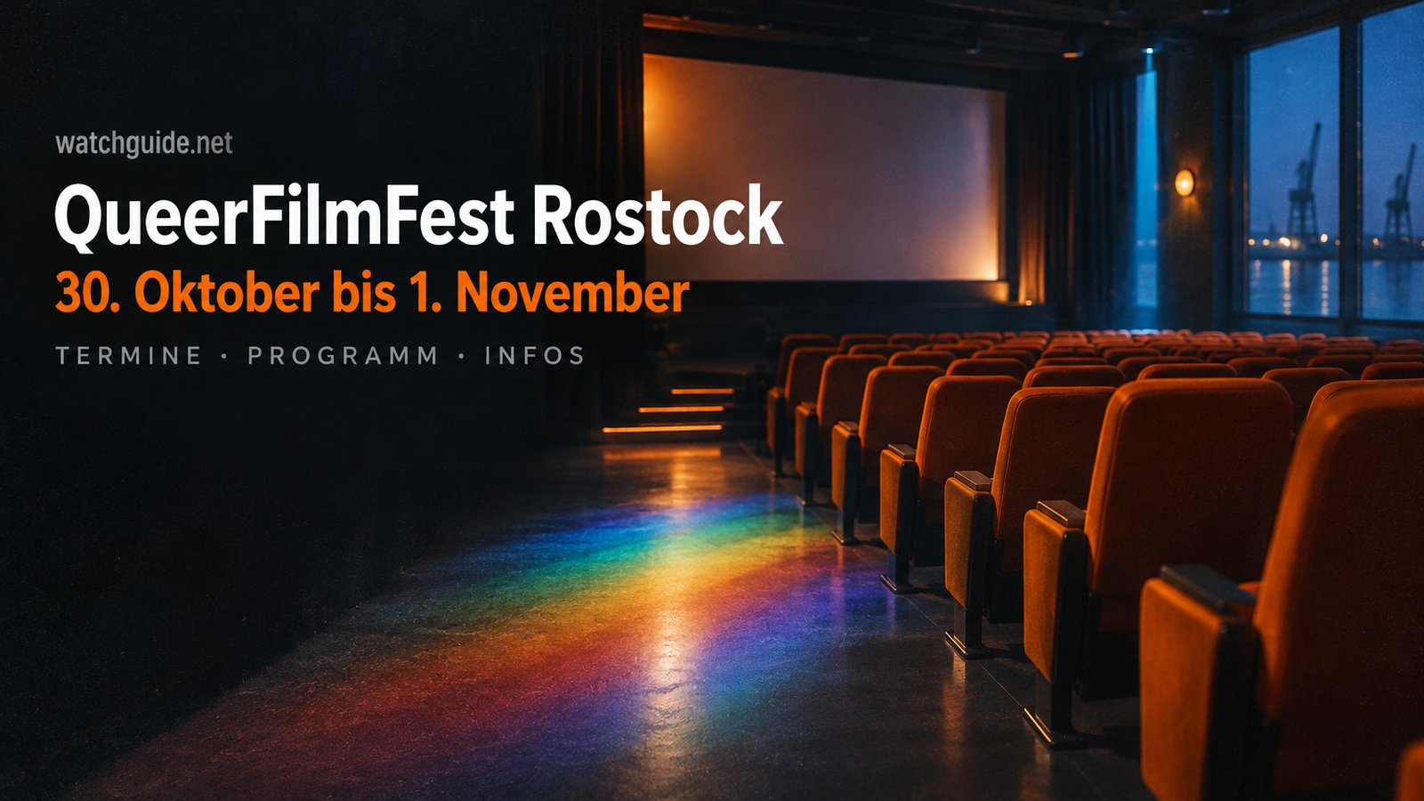 Symbolisches WatchGuide-Motiv zu QueerFilmFest Rostock, keine Aufnahme der Veranstaltung.
